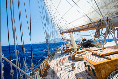 Aboard a yacht on the ionian sea