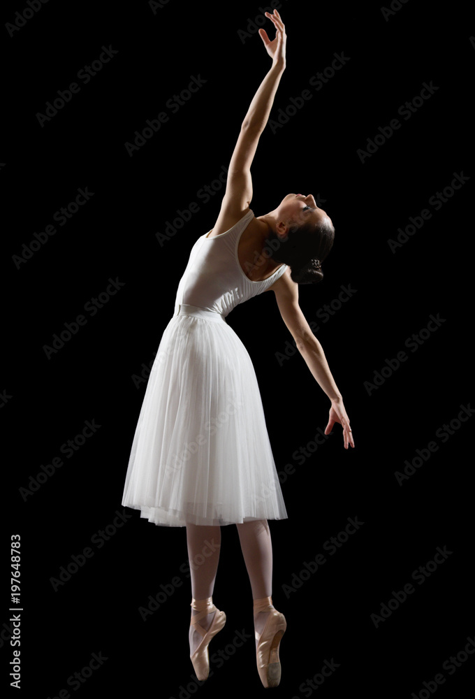 Naklejka premium Ballerina (isolated on black version)