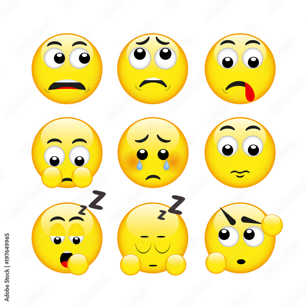 Set of Emotions, Vector, Illustration, Eps File Set of Emotions, Vector, Illustration, Eps File