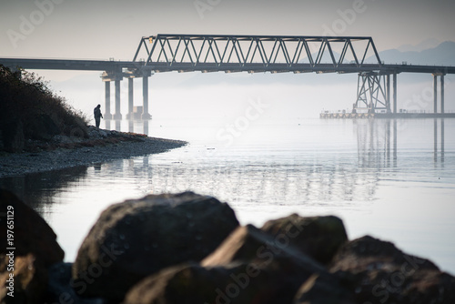 Hood Canal Bridge from Salsbury Point County Park photo