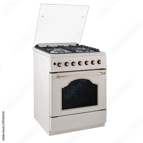 gas cooker isolated on white
