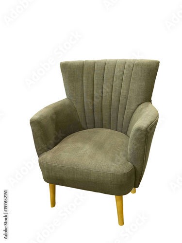 Gray modern textile chair.