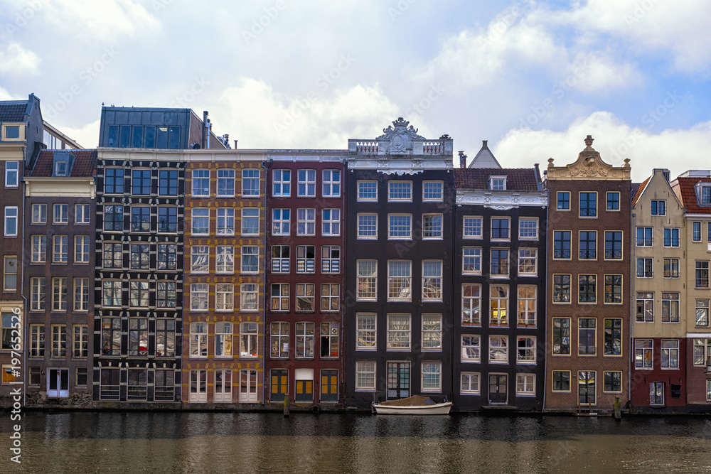 Traditional old buildings in Amsterdam. Traditional old buildings in Amsterdam.