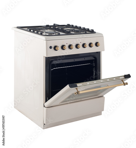 gas cooker isolated on white photo