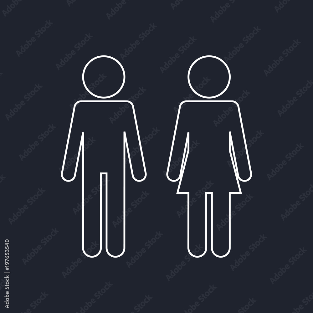 Male and female outline icon Male and female outline icon