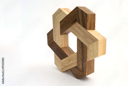 star-shaped wooden puzzle game