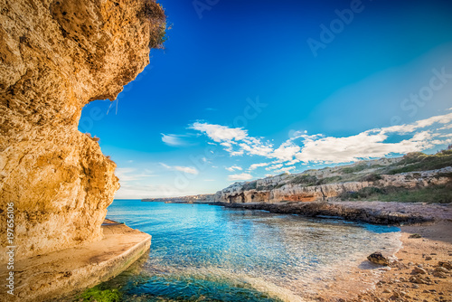 View of the beach Cala Incina photo