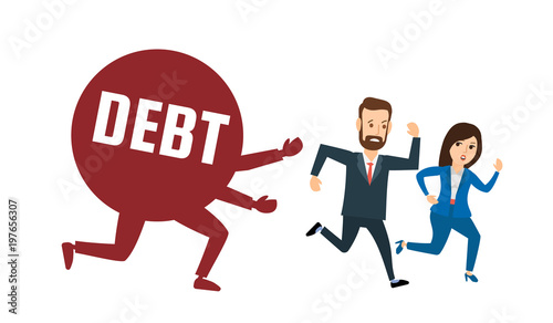 running debt  pursuing  chasing business people