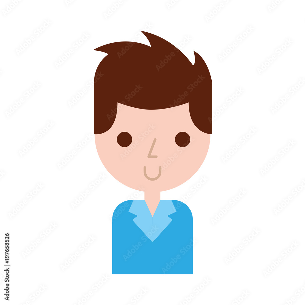 young man avatar character vector illustration design