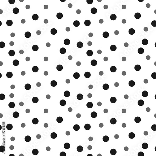 Seamless Background with polka dot pattern. Polka dot fabric. Retro vector background or pattern.