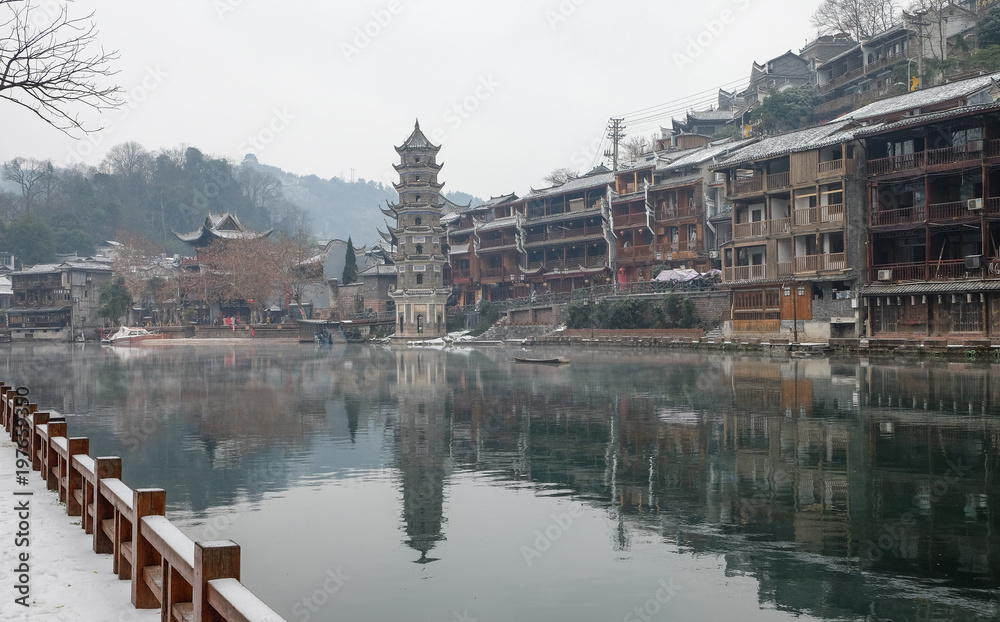Phoenix Ancient Town - Fenghuang old town with green canal