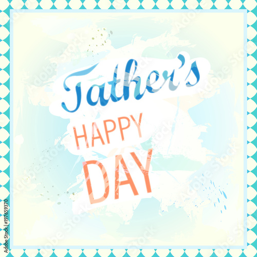 Father  day vector  with  art text  lettering for greeting  card and voucher template. Background for  the  sale banner   and   father's day cards