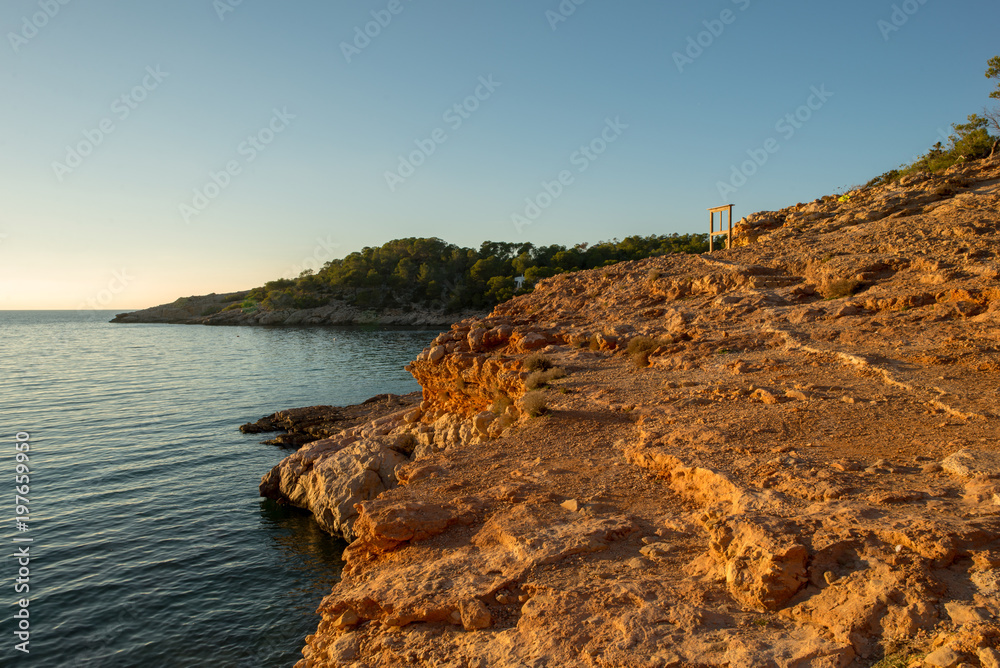 In the Saladeta Creek at sunset in Ibiza In the Saladeta Creek at sunset in Ibiza