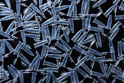 Background of the PCR tubes PCR Tubes on black background