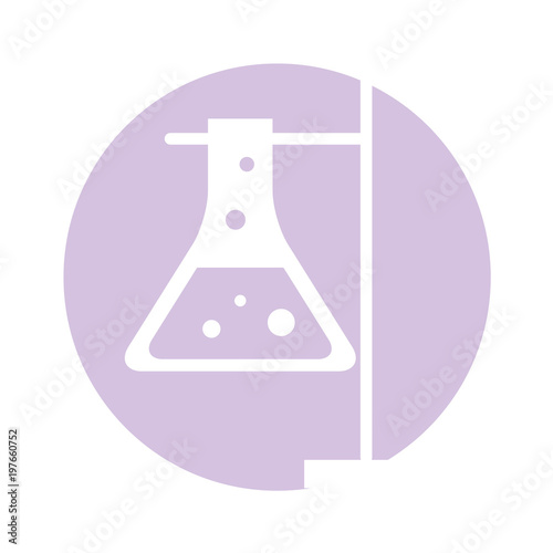 laboratory tube test with Burner base vector illustration design