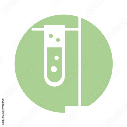 laboratory tube test with Burner base vector illustration design