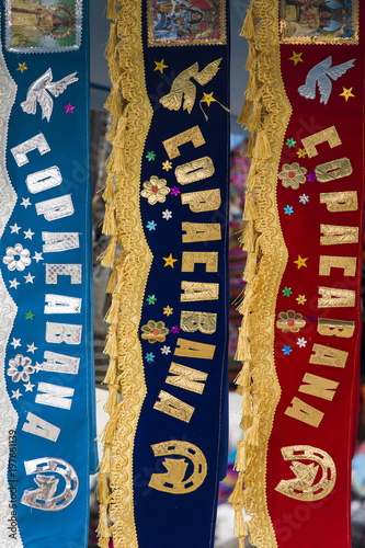 Colorful souvenirs on the m...