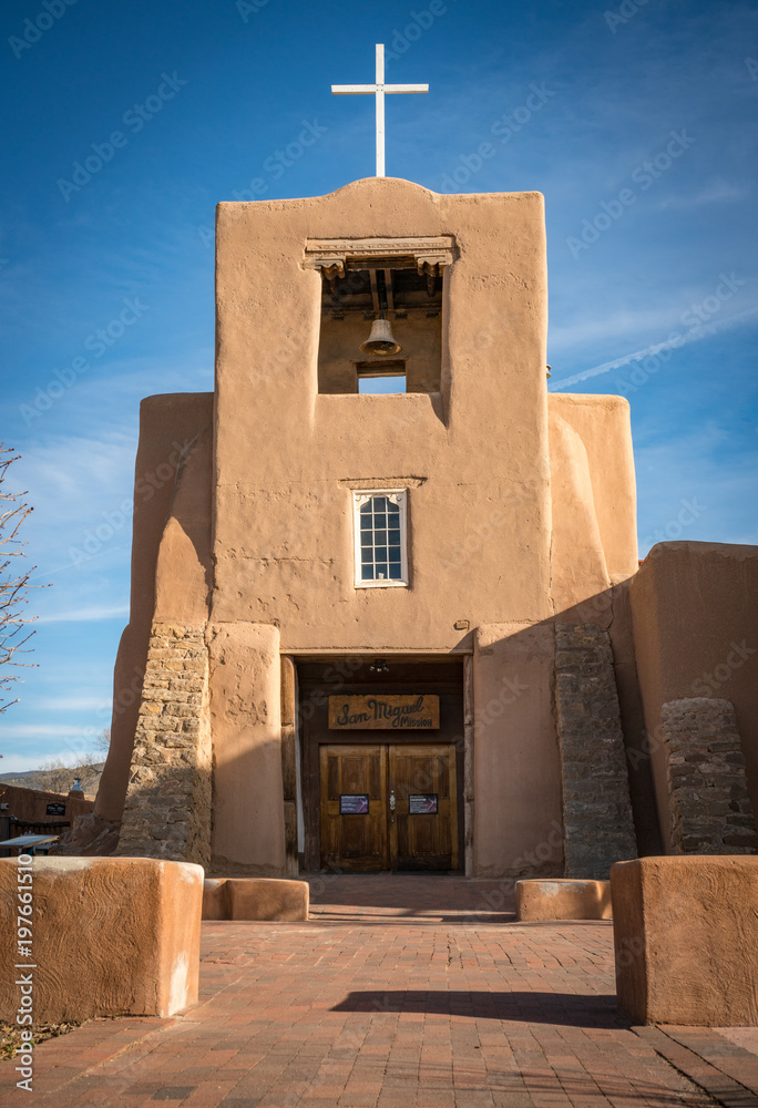 Naklejka premium Kościół San Miguel, Santa Fe, Nowy Meksyk