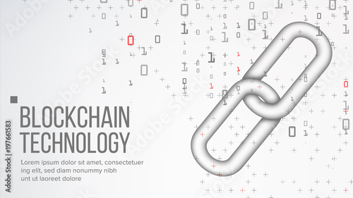 Blockchain Vector. Finance Business Concept. Peer Network. Development Software Platform. Commerce Background Illustration