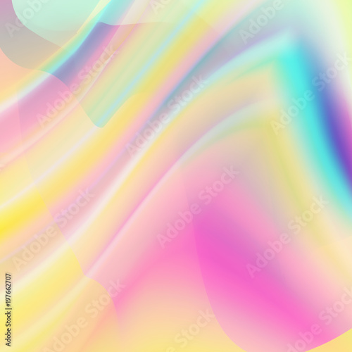 Holography Background Vector. Abstract Holographic. Iridescent Foil. Creative Design Illustration