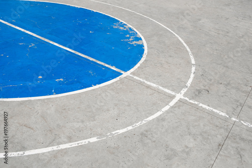 Fototapeta Naklejka Na Ścianę i Meble -  lines on concrete basketball court - sport field abstract background