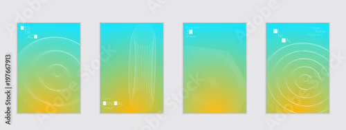 Minimal cover templates with futuristic 3D meshes