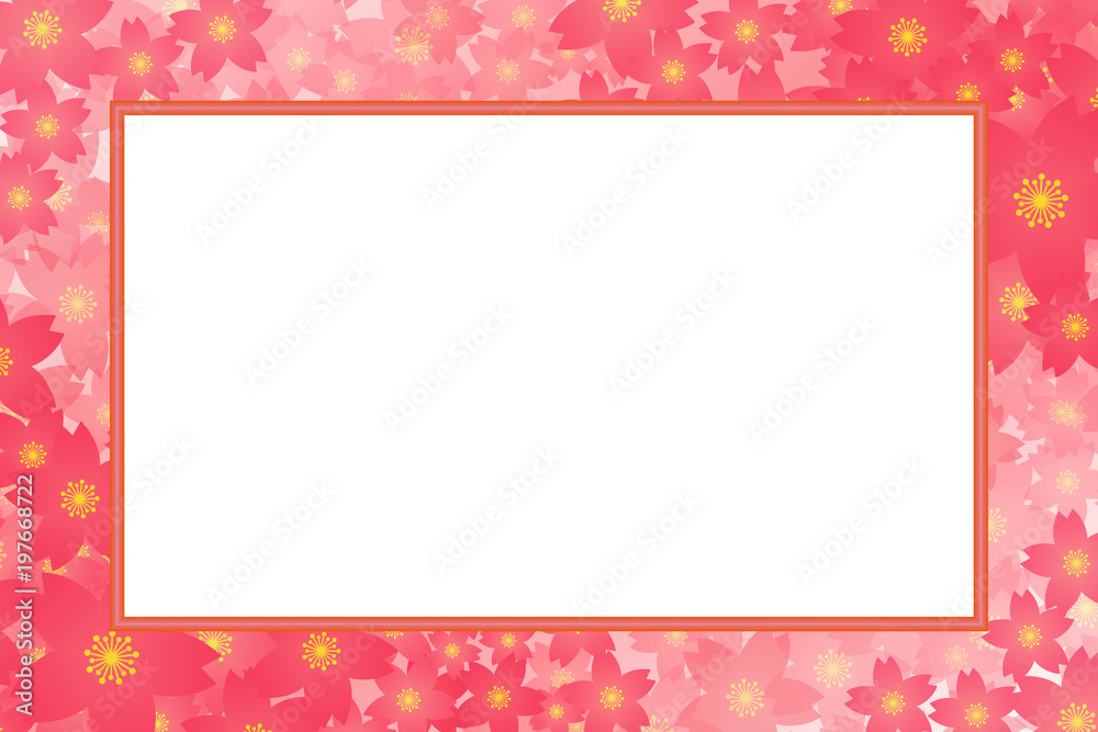 Background Wallpaper Vector Illustration Design Image Japan China Asia Free Size 背景 壁紙 ベクター イラスト 無料 無料素材 バックグラウンド フリー素材 和風素材 日本 背景素材壁紙 写真スペース 写真枠 フォトフレーム 花 満開 花柄 花びら