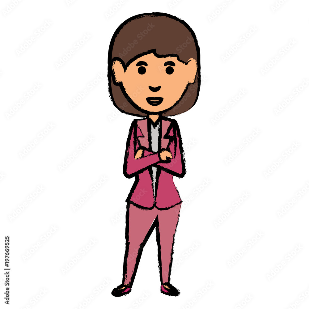 cartoon young businesswoman icon over white background, vector illustration cartoon young businesswoman icon over white background, vector illustration