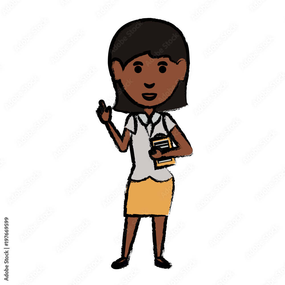 cartoon businesswoman standing icon over white background, vector illustration cartoon businesswoman standing icon over white background, vector illustration