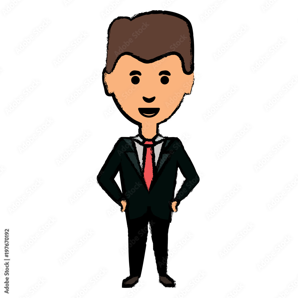 cartoon businessman icon over white background, vector illustration cartoon businessman icon over white background, vector illustration