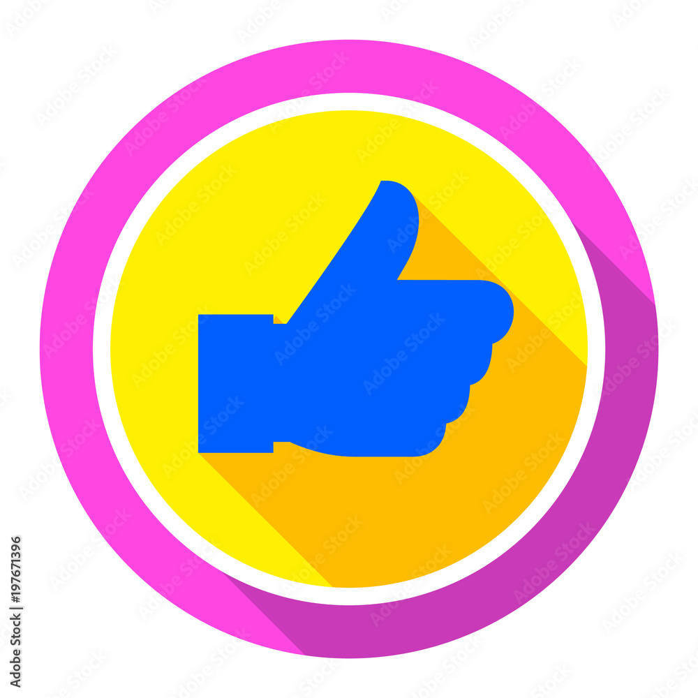 Thumbs up, bright color
