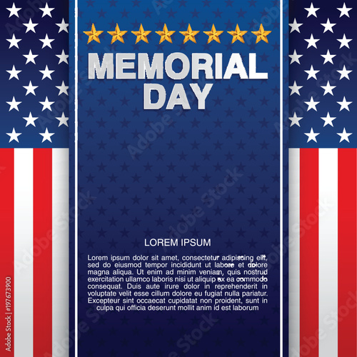 Happy memorial day theme background