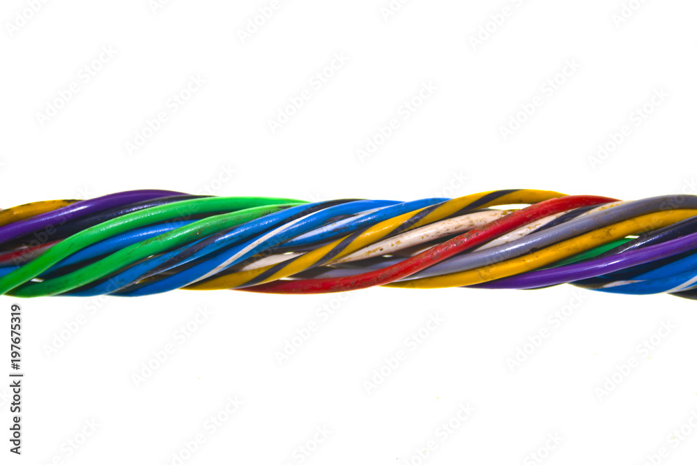electrical wiring isolated on white background electrical wiring isolated on white background