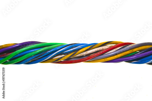 electrical wiring isolated on white background