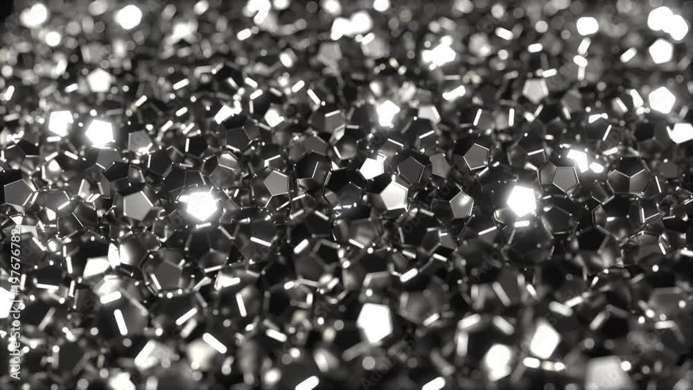 Pile of shiny metallic crystals Pile of shiny metallic crystals