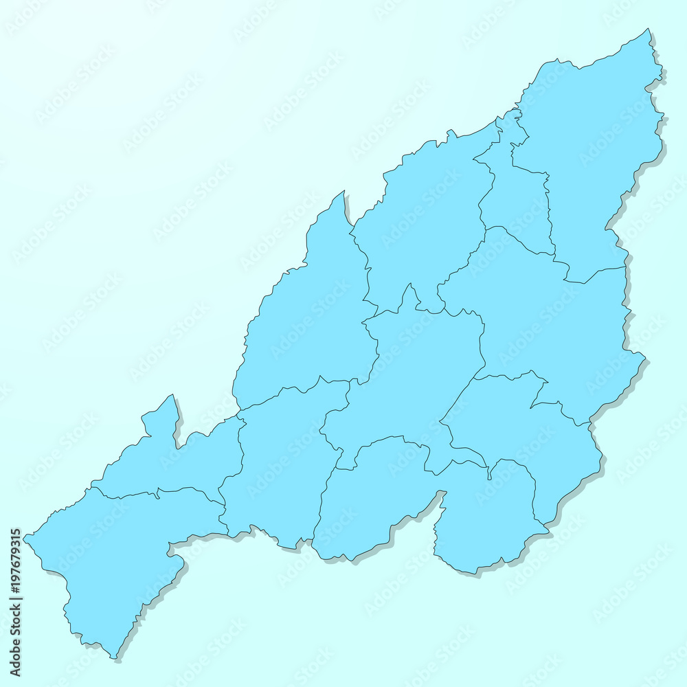 Nagaland blue map on degraded background vector