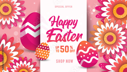  Easter sale banner background template 