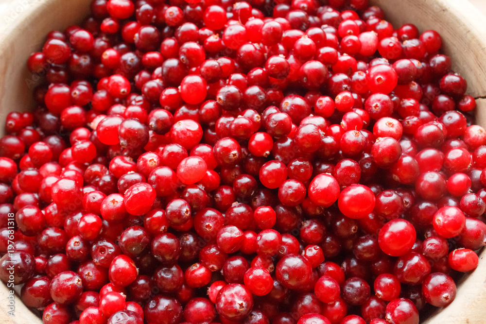 Close-up macro of red berries in a big pile Close-up macro of red berries in a big pile