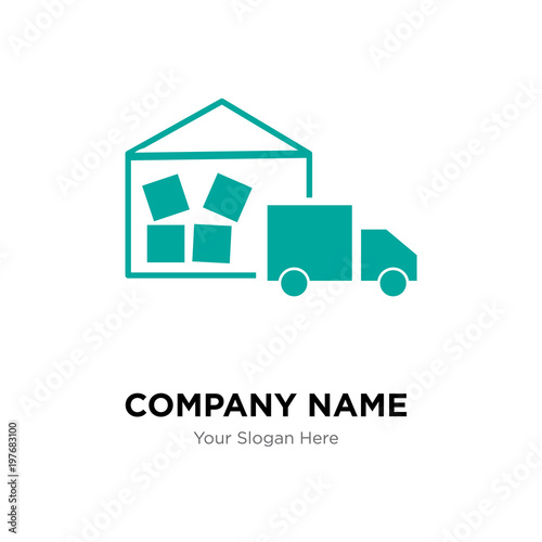 warehouse management company logo design template, Business corporate vector icon