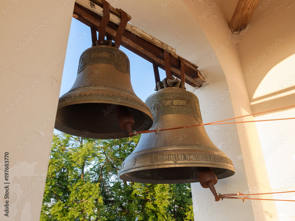 Church bells close-up