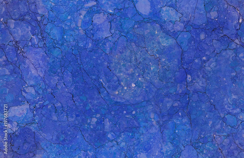 Blue natural seamless marble stone texture pattern background. Rough natural stone seamless marble texture surface with cracks, dents, sharp edges. Cobalt blue granite grungy textured backdrop