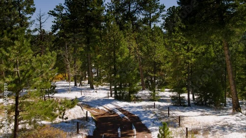 Devil's Head Winter Colorado Drone Aerial