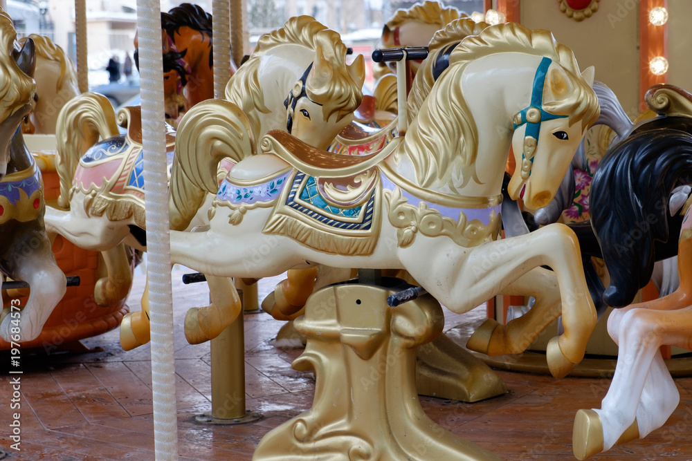 Carousel in Moscow, horses