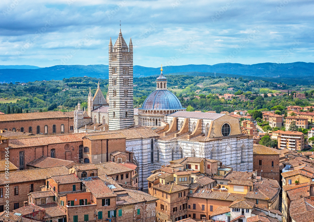 Obraz premium Scenery of Siena, a beautiful medieval town in Tuscany