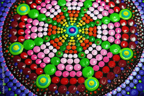 Part of beautiful mandala hand painted