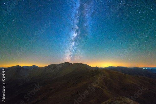 The Milky Way Passes Above The Agrafa Mountains