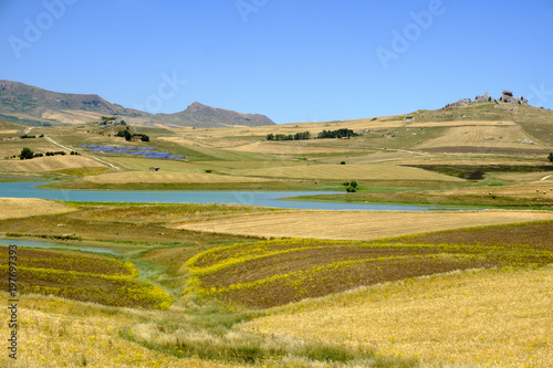 Italy, Sicily, near Corleone, Lago Prizzi