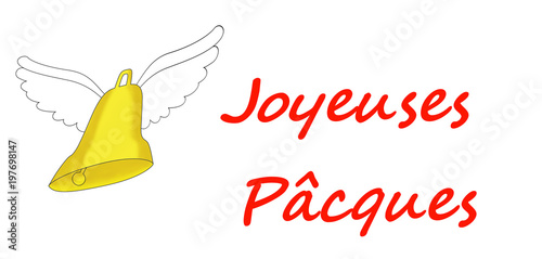 Joyeuses pâcques - illustration Cloche