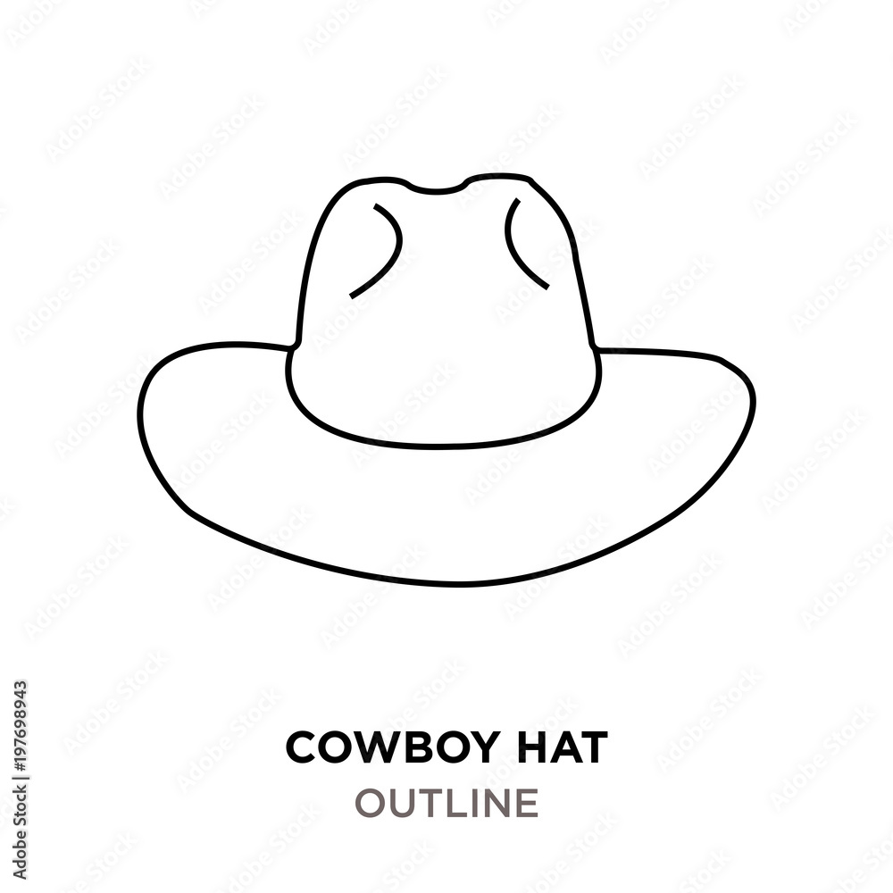 cowboy hat outline