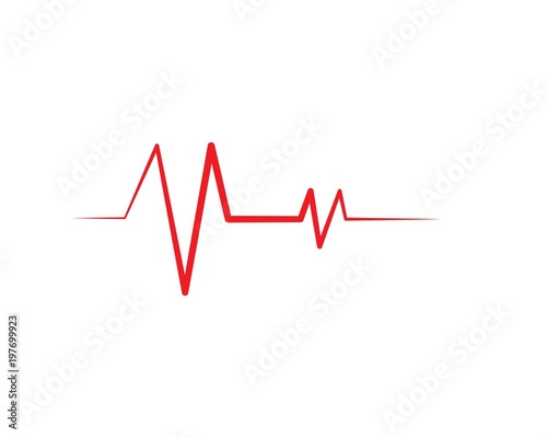 heart beat line vector